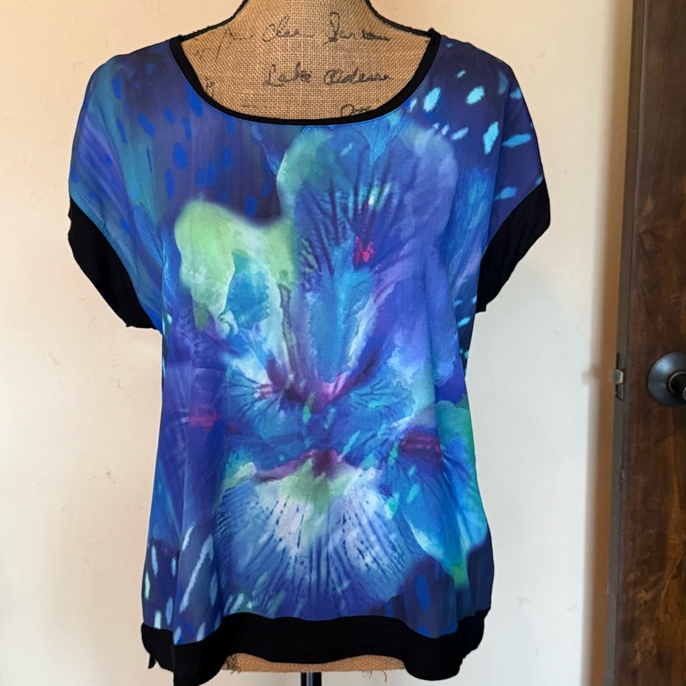 Blue Floral Women's Top
